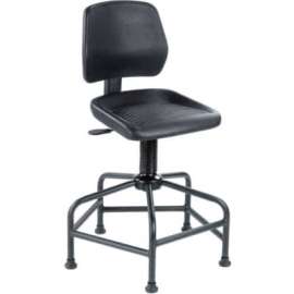 Interion Task Stool, Polyurethane, Black