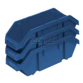 Quantum Plastic Quickpick Double Hopper Bin, 6-5/8"W x 9-1/2"D x 5"H, Blue