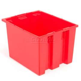 Akro-Mils Nest & Stack Tote 35195 - 19-1/2"L x 15-1/2"W x 13"H, Red