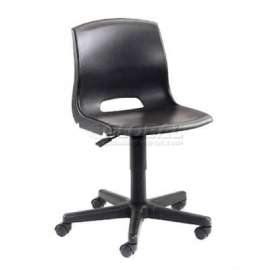 Interion Plastic Office Chair - Black