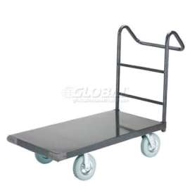 Global Industrial Steel Deck Truck 36x24 2400 Lb. Cap. 8" Pneumatic Casters - Ergo Handle