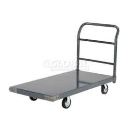 Global Industrial Steel Deck Platform Truck 72 x 36 1400 Lb. Capacity 5" Rubber Casters