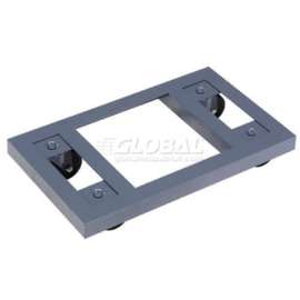 Global Industrial Steel Dolly with Open Deck & Rubber Wheels 1200 Lb. Capacity 36 x 24