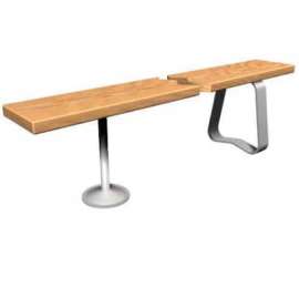 Global Industrial Steel Tube Pedestal Legs for Plastic Locker Benches, Gray, Each