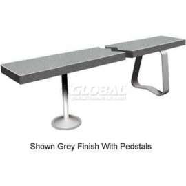 Global Industrial Locker Bench Top, Plastic, 48"W x 12"D, Gray