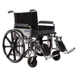 22" Sentra Extra Heavy Duty Wheelchair, Detachable Desk Arm, Swing-away Footrests