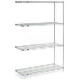 Nexel Shelving Wire Shelving Add-On Unit, 24"W x 18"D x 54"H