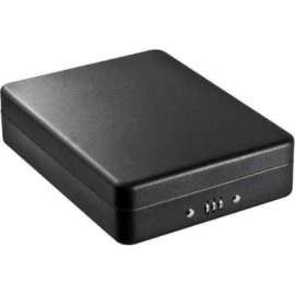 Barska Combination Compact Safe AX11678 - 7-3/4"W x 10"D x 2-3/4"H, Black