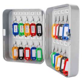 Barska Key Lock Box With Keyed Lock CB12482 - 20 Key Cap. 6-1/4" x 3" x 8" Gray