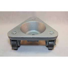 Bond Cast Iron Triangular Cup Dolly 2127 - Semi Steel Wheels - 450 Lb. Capacity
