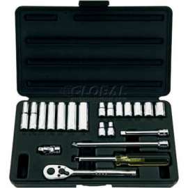 Stanley 85-388 1/4" Drive 21 Piece Fractional Socket Set, 6 Point