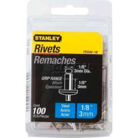 STANLEY PSS42-1B Pop Rivet, High-Strength, Reusable, Galvanized Steel