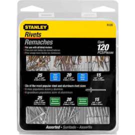 Stanley R120 Rivet Pack Assortment, 120 Pack