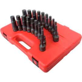 Sunex Tools 2637 1/2" Drive 20 PC. 1/4"-3/4" & 6MM-19MM SAE/Metric Impact Hex Drive Master Set