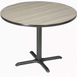 Interion 42" Round Counter Height Restaurant Table, Charcoal