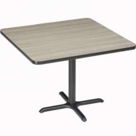 Interion 36" Square Counter Height Restaurant Table, Charcoal