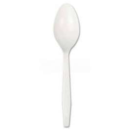Boardwalk BWKSPOONBX, Teaspoons, Polystyrene, White, 100/Box