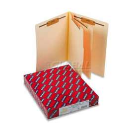 Smead Manila End Tab Classification Folders, Letter, Six-Section, 10/Box