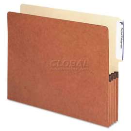 Smead 3-1/2" Accordion Expansion Front Pockets, 1/3 Tab, Ltr, Manila/Redrope, 10/Box