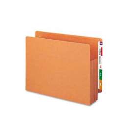 Smead 3-1/2" Accordion Expansion File TUFF Pockets, Straight Tab, Ltr, Redrope, 10/Box