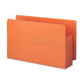 Smead 3-1/2" Accordion Expansion File TUFF Pockets, Straight, Legal, Redrope, 10/Box