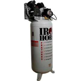 Iron Horse IHD6160V1, 3HP, Single-Stage Comp, 60 Gal, Vertical, 150 PSI, 11.2 CFM, 1-Phase 208-230V