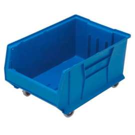 Quantum Mobile Hulk Plastic Stacking Bin, 16-1/2"W x 23-7/8"D x 11"H, Blue