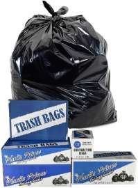 26" x 24" x 48" 3Mil Black Contractor Bags, 100/Roll