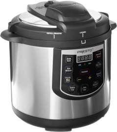 Presto - 6Qt 1005W Black/Silver Digital Control Electric Pressure Cooker