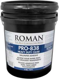 Roman - PRO-838 5 Gal Clear Heavy Duty High Strength Modified Starches Wallpaper Adhesive