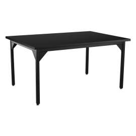 NPS - Steel Series Black 60"L x 42"W x 30"H Science Table with Chemical Resistant Top