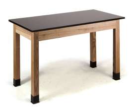 NPS - Wood Series Solid Ash 60"L x 30"W x 36"H Science Table with Phenolic Top
