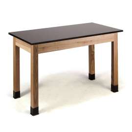 NPS - Wood Series Solid Ash 72"L x 30"W x 36"H Science Table with Phenolic Top