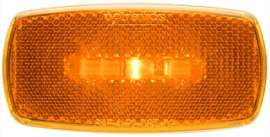 ONE LED MRK LGHT;OVAL;BLK BSE;AMBR;