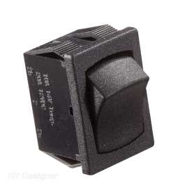 10A BLACK ROCKER SWITCH