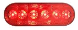 6 LED S/T/T;FLANGE/SURFACE;6IN;RED;