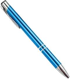 Luxury Black Refill Blue Metal Retractable Ballpoint Pen with Clip