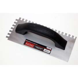 9" x 4" Economy Finishing Notched Trowel, Square Notch 1/4" x 3/8" x 1/4"