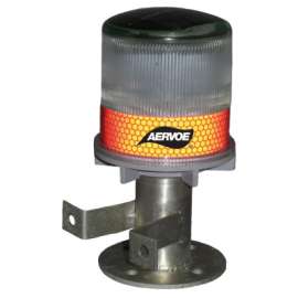 Solar Powered Strobe, w/Bracket, Red