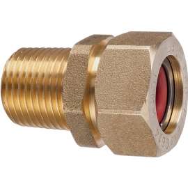 Pro-Flex PFMF-1212 Tube to Pipe Adapter, 1/2 in MNPT, 5 psi, 360C Brass