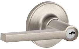 Schlage Dexter J Series J54 SOL 619 Entry Door Lock, 3 Grade, Alike Key, Zinc, Satin Nickel, Solstice Lever Handle