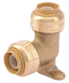 SharkBite U249LFA Tube Elbow, 1/2 in, 90 deg Angle, Brass, 200 psi Pressure