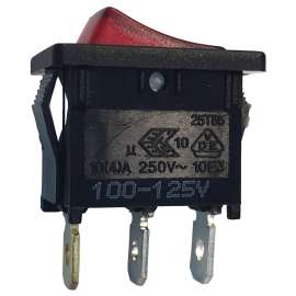 GB GSW GSW-48 Rocker Switch, 10/13 A, 125/250 V, SPST, 0.52 x 0.77 in Panel Cutout, Nylon Housing Material, Black
