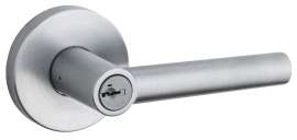 Weiser Milan Series SENL535MIL 26D RD Door Lever, 2-5/8 in L Lever, Satin Chrome