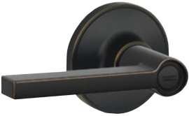 Dexter J Series J10V SOL 716 Passage Door Handle, Lever Handle, Aged Bronze, 2-3/8 to 2-3/4 in Backset