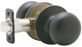 Dexter J10V STR 716 Passage Door Lockset, Knob Handle, Aged Bronze, 2-3/8, 2-3/4 in Backset