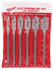 Milwaukee 49-22-0071 Boring Bit Set, Universal, 6-Piece, Carbon Steel
