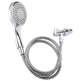 Plumb Pak K747CP Handheld Shower, 1.8 gpm, 5-Spray Function, Polished Chrome, 60 in L Hose