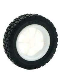 Laser 42445 Wheel, 7 in Dia x 1-1/2 in W Tire, Plastic Rim