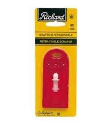 HYDE Richard RS-100 Razor Scraper, 2-1/2 in W Blade, Retractable, Single-Edge Blade, Plastic Handle